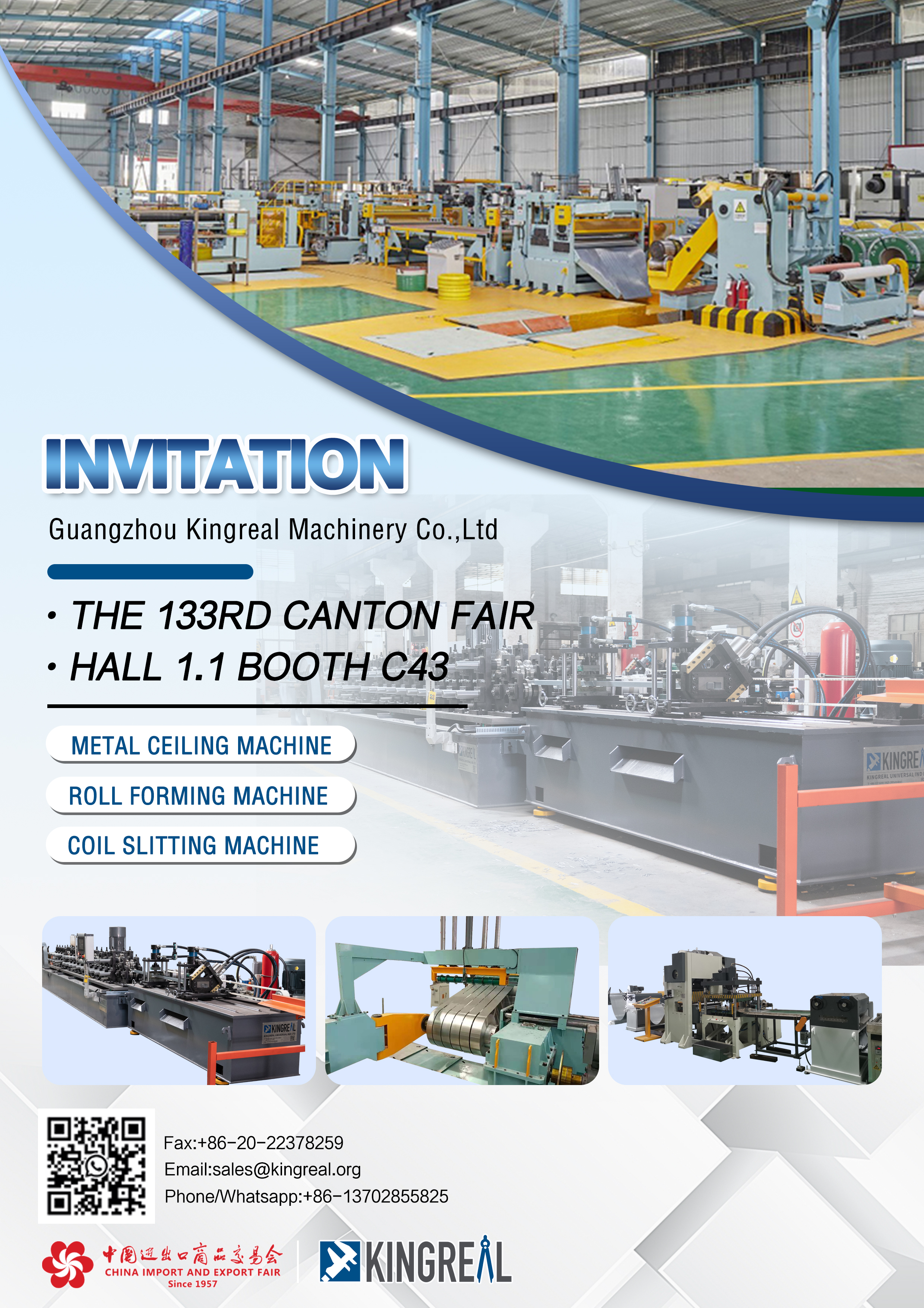 Welcome To KINGREAL Canton Fair Machinery Exhibition